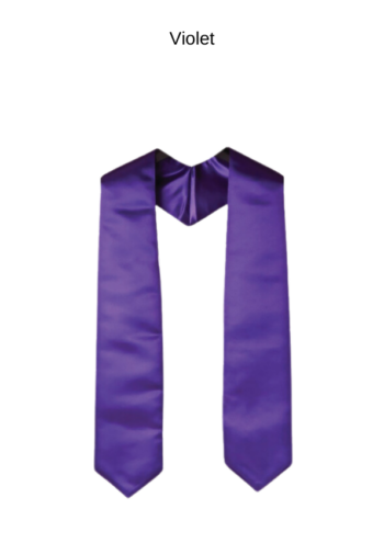 Plain graduation stole