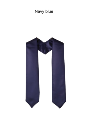 Plain graduation stole